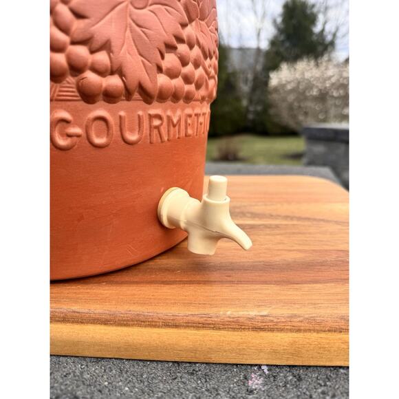 1981 Gourmet Topf Terracotta clay water dispenser Handcrafted 2 Gallon ~USA - Picture 5 of 15